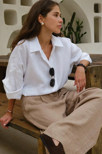 Camisa informal suelta de moda para ir al trabajo