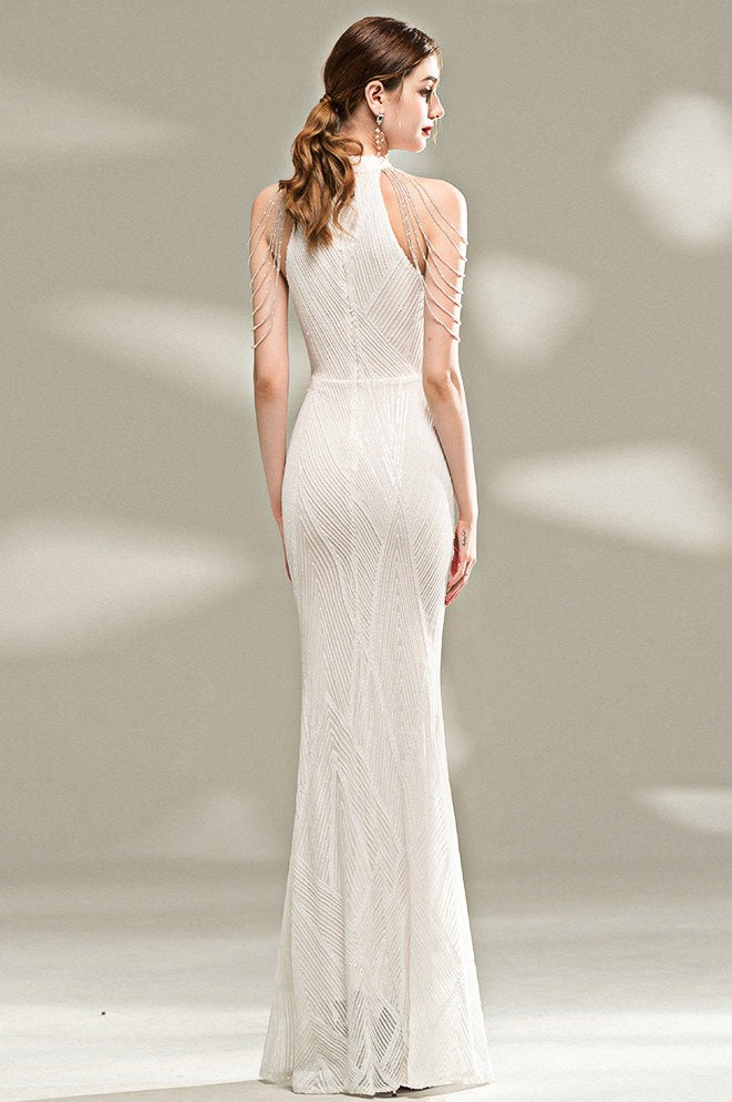 Vestido largo elegante ajustado de gala
