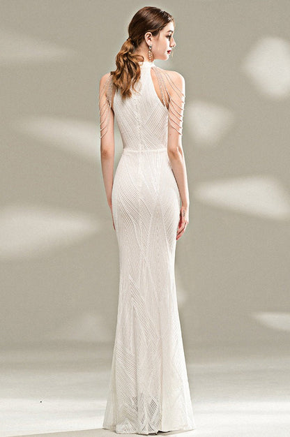 Vestido largo elegante ajustado de gala