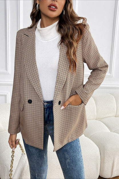 Blazer elegante e informal de pata de gallo vintage