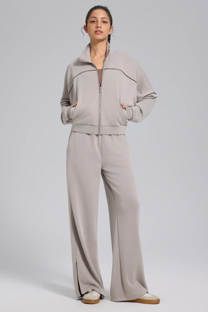 Chaqueta cárdigan con cremallera, suelta, deportiva, para exteriores, yoga, manga larga