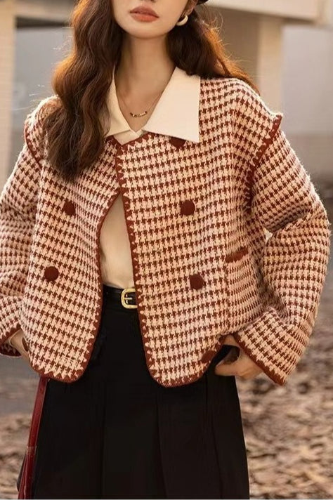 Chaqueta Corta de Tweed y Pata de Gallo