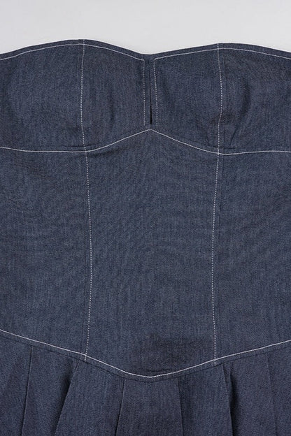 Strapless Denim Dress