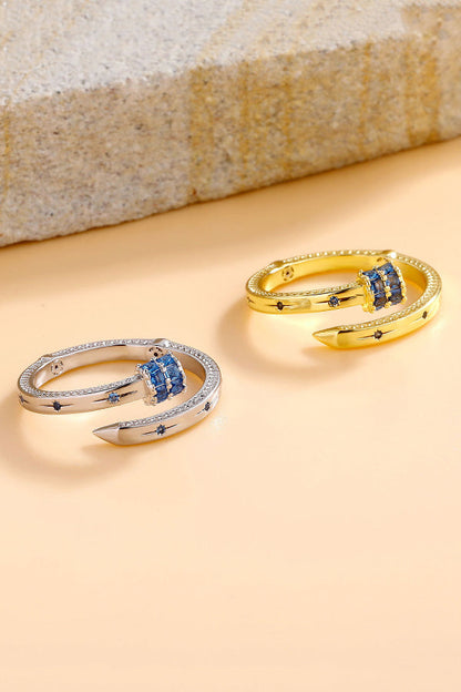 Exquisite Zircon Unique Shape Open Ring