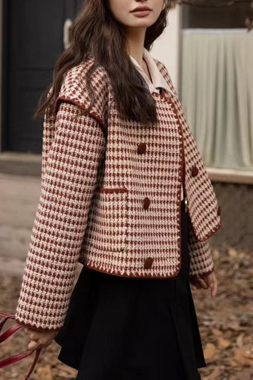 Chaqueta Corta de Tweed y Pata de Gallo