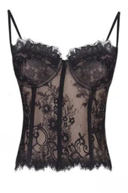 French Warm-Season Blouse Sling Retro Mujer Slimming Arm Blusas Women Mesh  Top Long De Lace Shorts Elegant Set