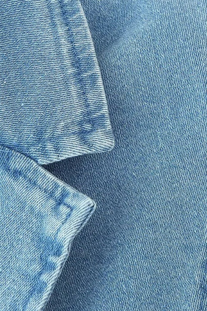 Slim Fit Button-Up Denim Dress
