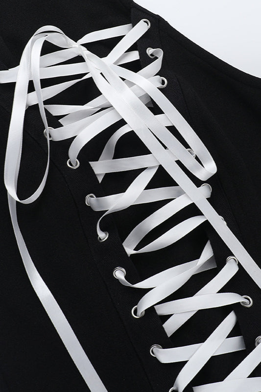 Street Halter Tie Gothic Dress