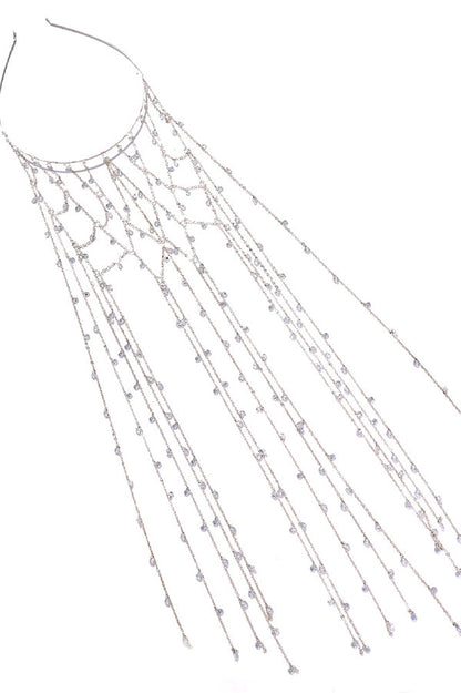 Light Luxury Rhinestone Tassel Headband