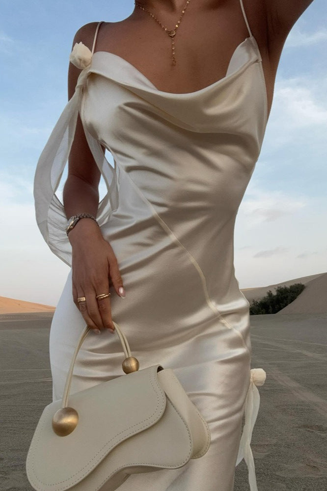 Cami Backless  Maxi Silk Dress