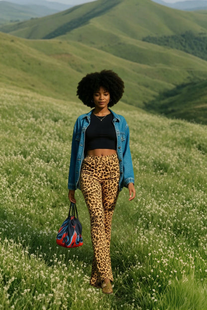 Leopard Print Flare Pant