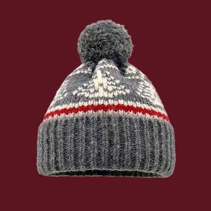 Gorro con pompón texturizado