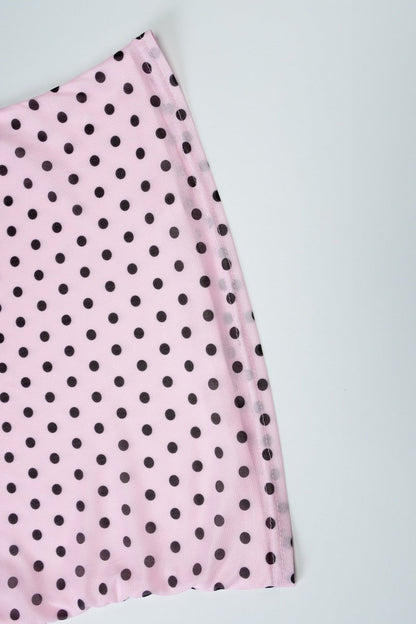 Top Chic Sexy con Escote de Pico y Lunares