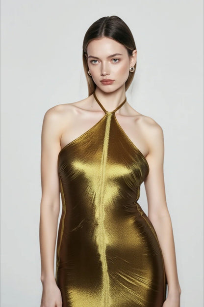 Chic Tassel Halter Backless Cocktail Dress