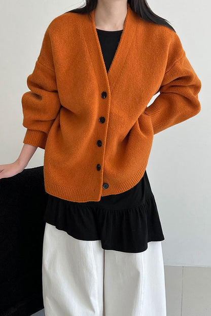 Cárdigan estilo vintage de corte holgado