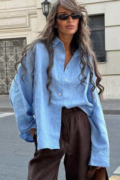 Camisa informal suelta de moda para ir al trabajo