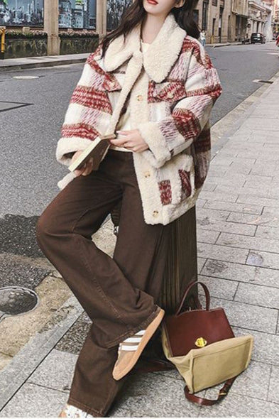 Plaid Sherpa Jacket
