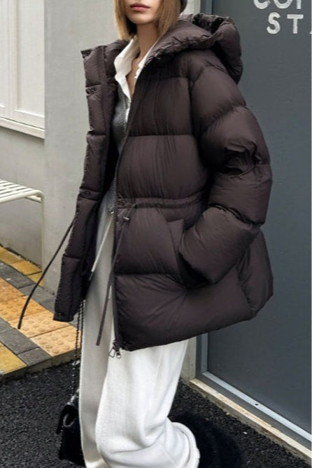 Chaqueta Plumas Premium de Gabardina de Pato Blanco