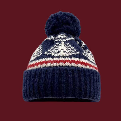 Gorro con pompón texturizado