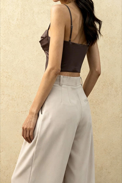 Cropped Sequin Graceful Halter Corset Top