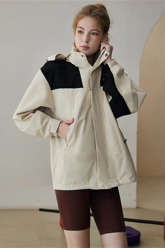 Chaqueta atlética profesional cortavientos e impermeable para yoga y running