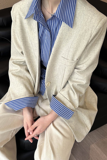 Casual V-Neck Blazer