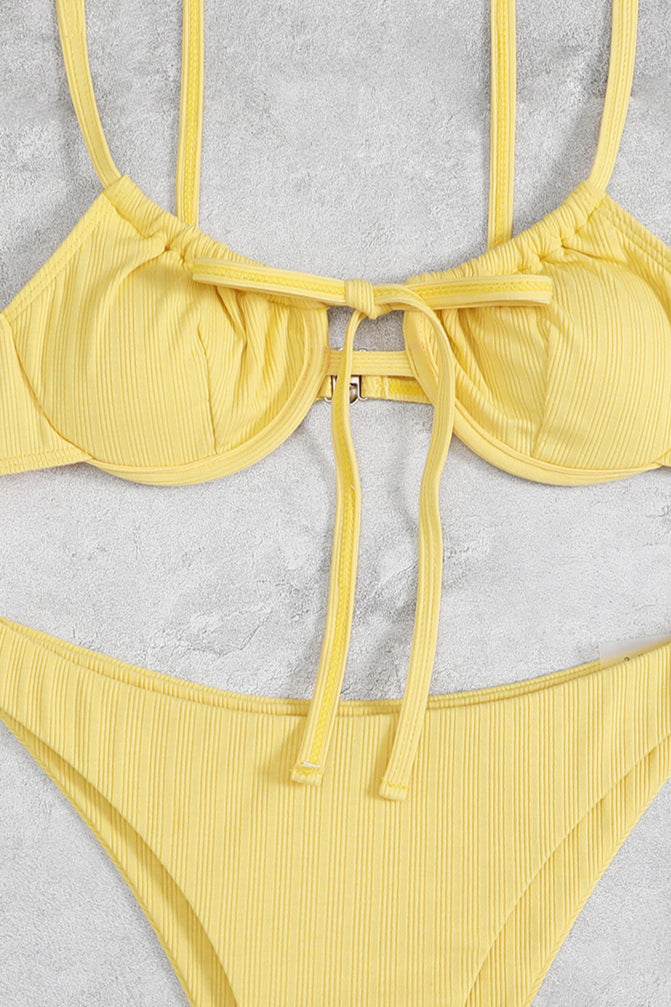 Conjunto de bikini triángulo de lazo liso