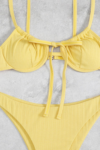 Conjunto de bikini triángulo de lazo liso