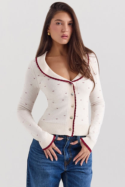 Cárdigan de bouclé estilo chic francés