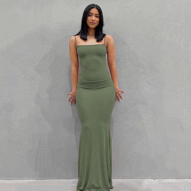 DressBetty - Adogirl  Spahgetti Strap Maxi Dress