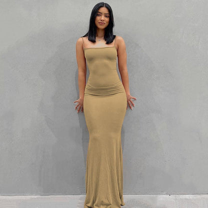 DressBetty - Adogirl  Spahgetti Strap Maxi Dress