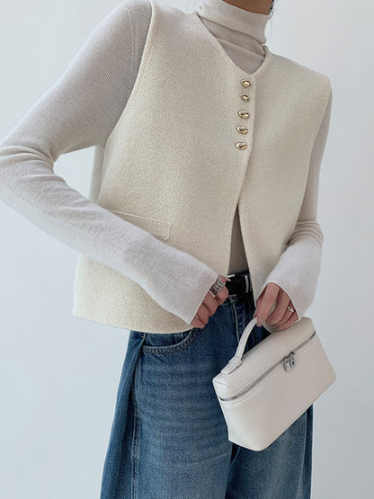 Chaleco elegante con aberturas