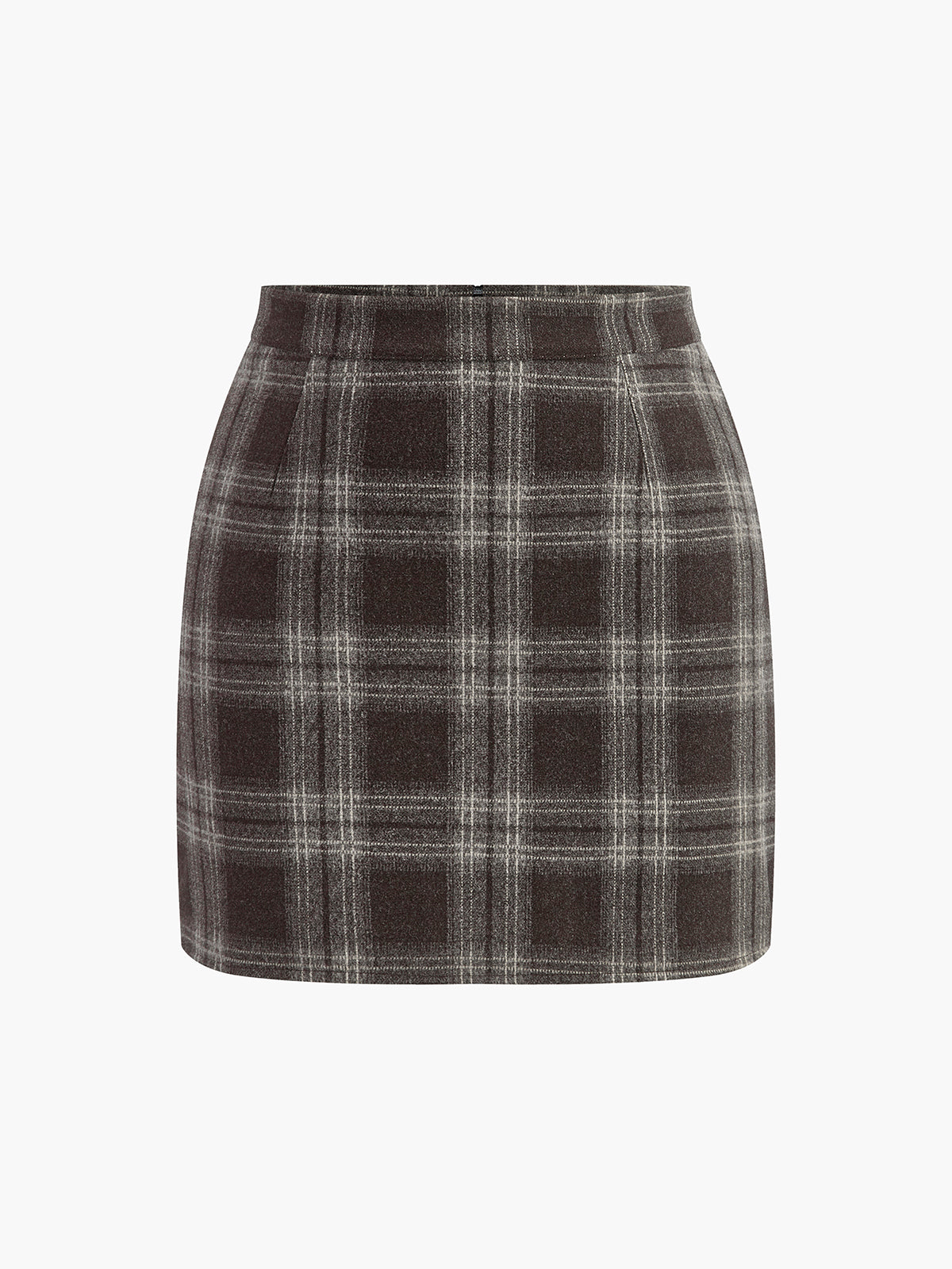 Minifalda de tweed a cuadros