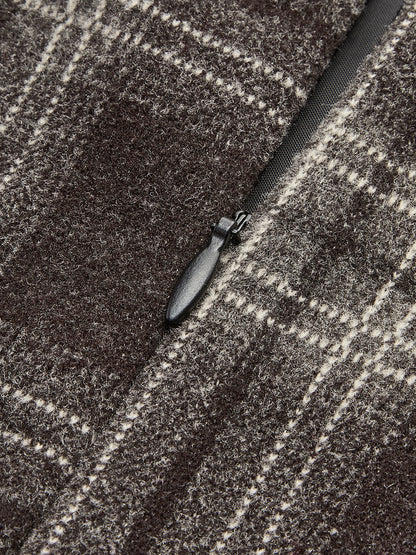 Minifalda de tweed a cuadros