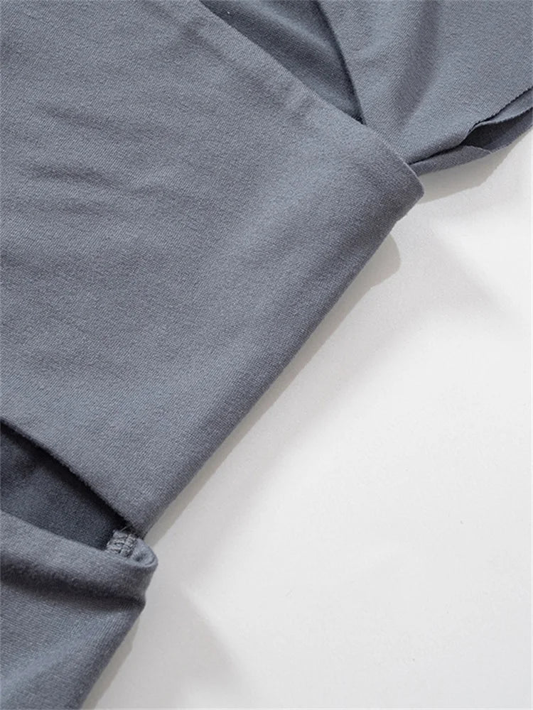 Hollow Out O Neck 2024 Slim Fit Basic  Y2K T-shirts