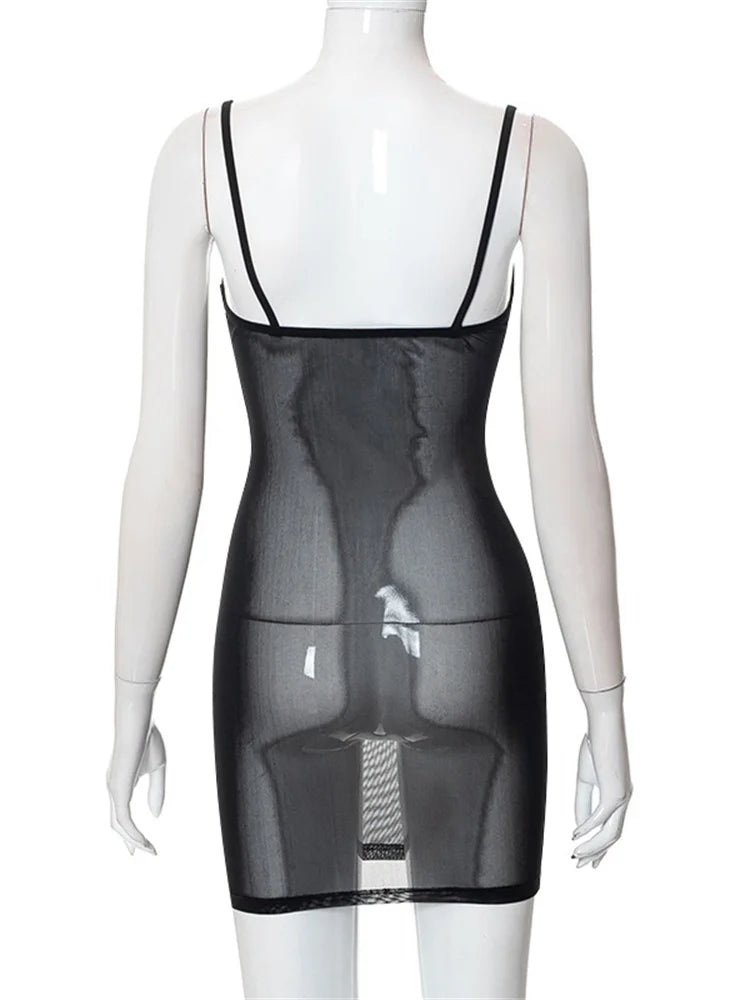 Mesh See Through  Summer Mini Dresses