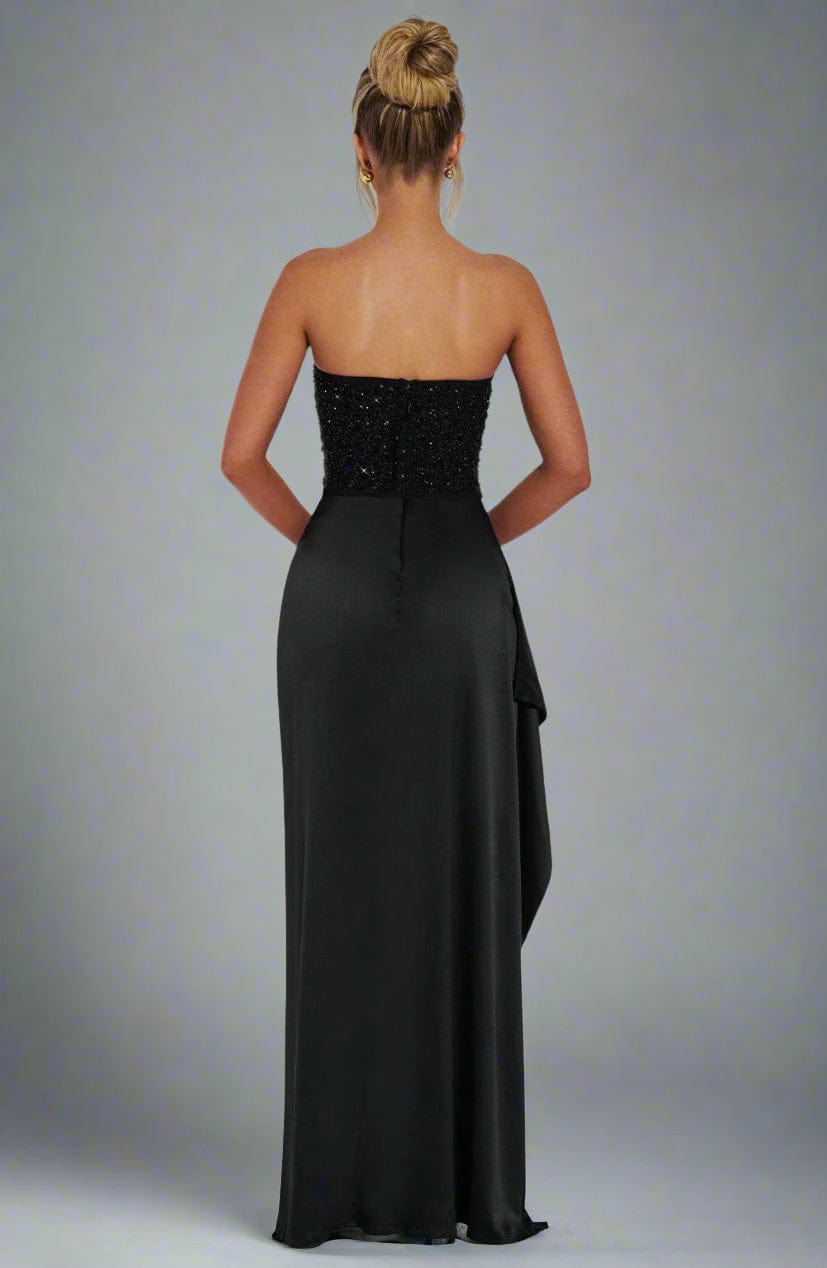 Fashion  Sequin Crop Top and High-Slit Slim Fitted Skirt Set