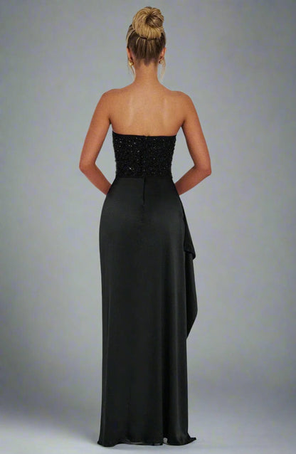 Fashion  Sequin Crop Top and High-Slit Slim Fitted Skirt Set