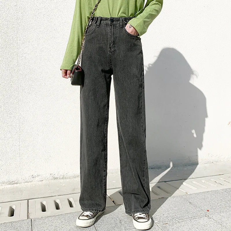 DressBetty - 2024 Wide Leg Fashion Straight Denim Jeans