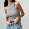 DressBetty - Knitted O Neck Off Shoulder  Top