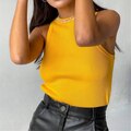DressBetty - Knitted O Neck Off Shoulder  Top