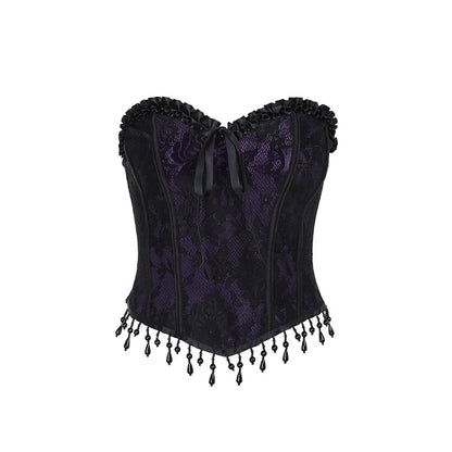 Gothic Spaghetti Strap Corset Punk Grunge  Halloween Clothing Crop Top