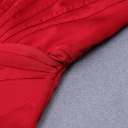 DressBetty - Runway Fashion  Off-Shoulder Split Red Corset Dress