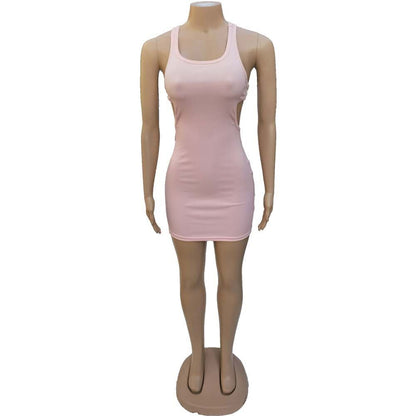 DressBetty -  Mini Dress Summer Plain White Black T Shirt Dresses For Women
