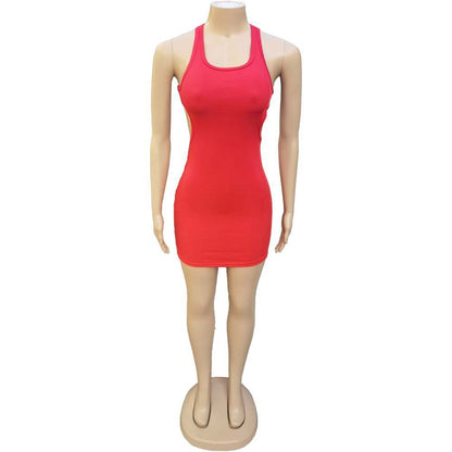 DressBetty -  Mini Dress Summer Plain White Black T Shirt Dresses For Women