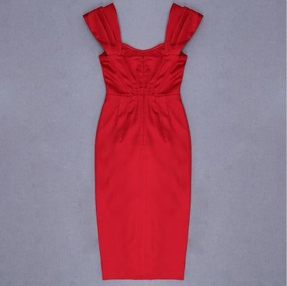 DressBetty - Runway Fashion  Off-Shoulder Split Red Corset Dress