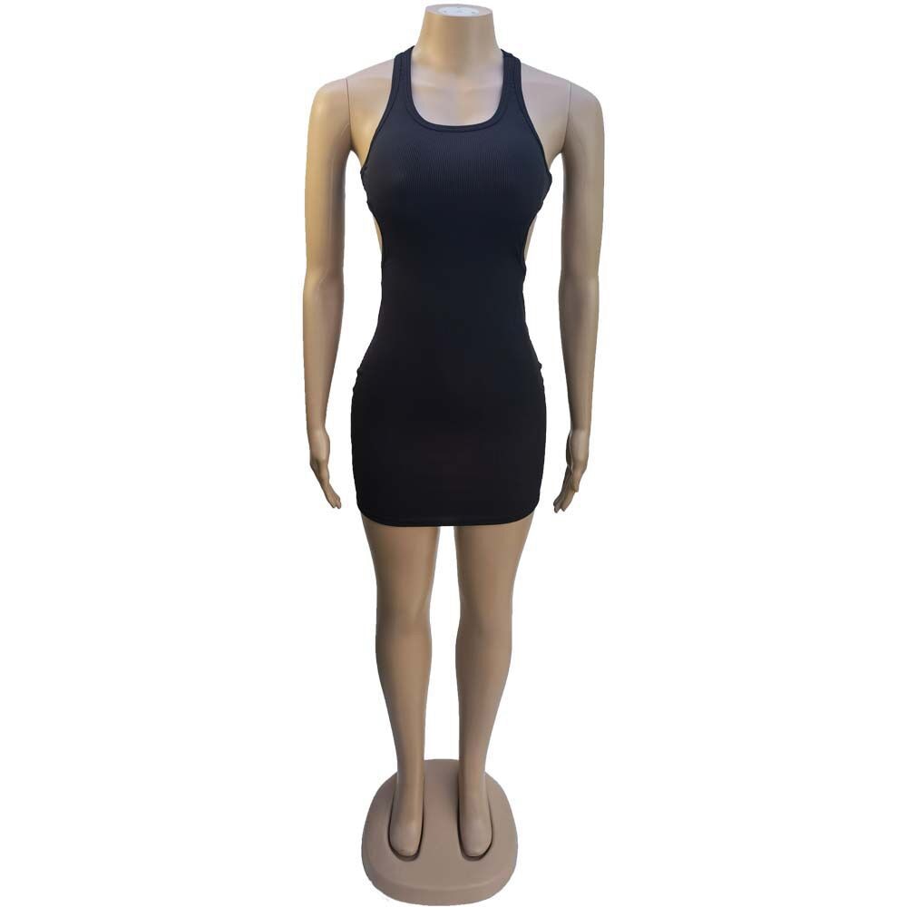 DressBetty -  Mini Dress Summer Plain White Black T Shirt Dresses For Women