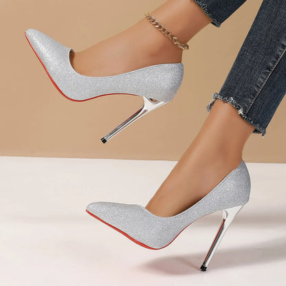 Designer Pointed Toe Red Bottom  Party High Heels High Heel