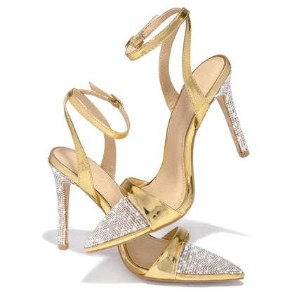 Elegant  Party Wedding  Crystal Rhinestones Stripper High Heel