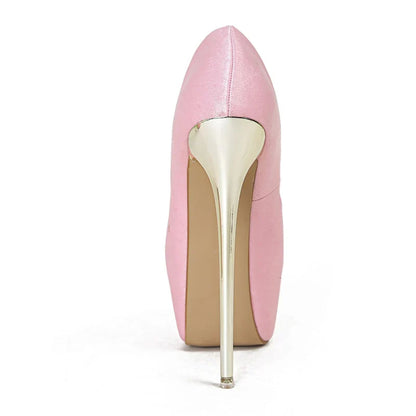 Elegant Party Wedding  Shallow Peep Toe Super High High Heel